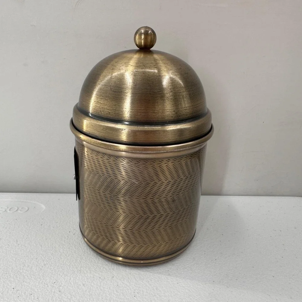 Brass‎ Sugar Canister With Lid 6.5